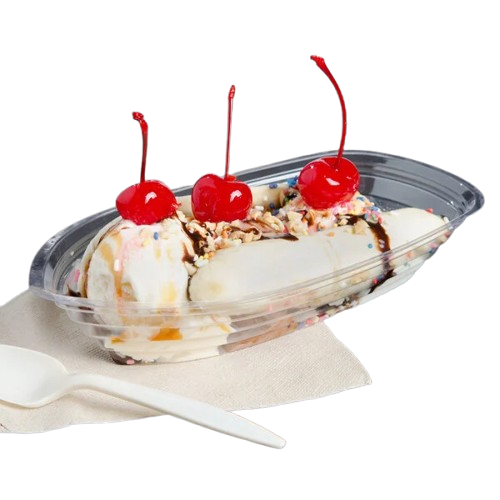 Banana Split Container Clear 12 oz. - 500/Case