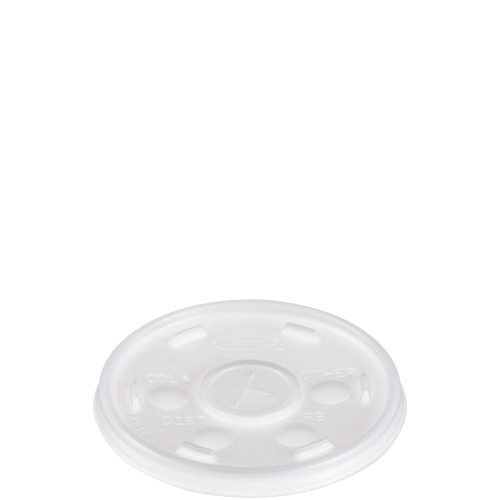 Dart Mfg. Foam Cup Slot Lid Translucent 10SL - 1000/Case