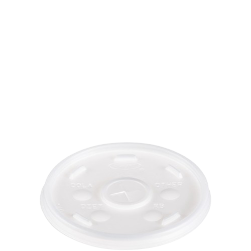 Dart Mfg. Foam Cup Slot Lid Translucent 16SL - 1000/Case