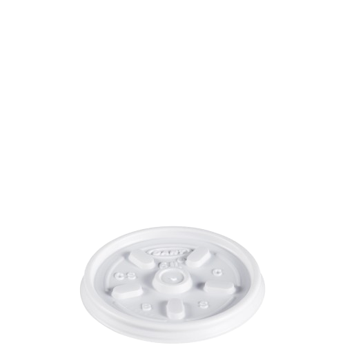 Dart Mfg. Foam Cup Vented Lid White 6JL - 1000/Case