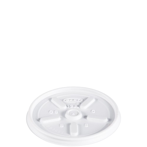 Dart Mfg. Foam Cup Lid Plastic White Vented 12JL - 1000/Case