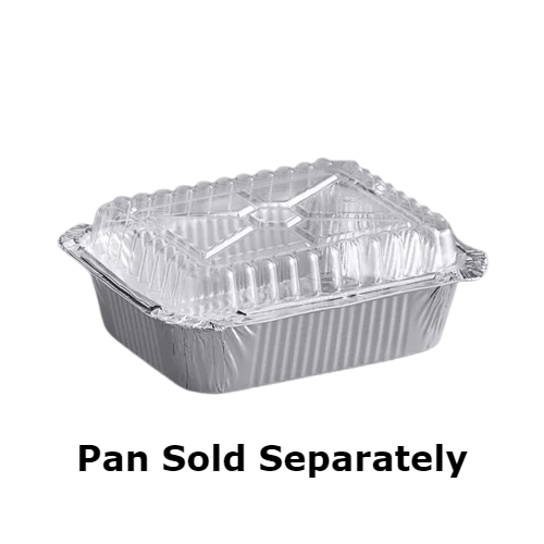 Clear Dome Lid For 1 lb. Aluminum Oblong Foil Pan - 1000/Case