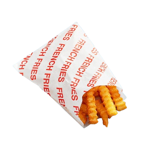 French Fry Bag Medium Printed 4-1/2" x 4-1/2" - 2000/Case