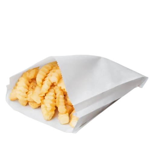 French Fry Bag White X-Large 6-3/4" x 6-1/2"- 2000/Case