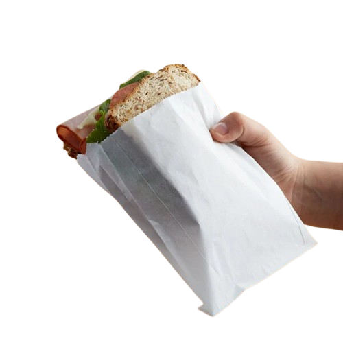 Fischer Plain White Sandwich Bag 6" x 3/4" x 6-1/2" 508 - 1000/Case