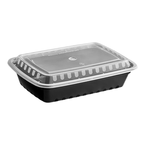 Microwaveable Plastic Container Oblong 28 oz. - 150/Case