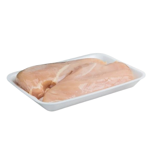 Novipax Foam Meat Tray (#2PL) White 8-1/4" x 5-3/4" x 1-1/18" - 500/Case