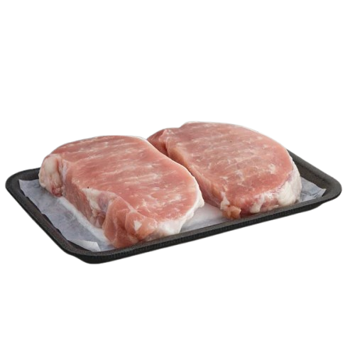 Foam Meat Tray (#2S) Black 8-1/4" x 5-3/4" x 1/2" - 500/Case