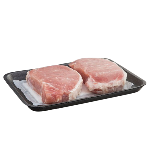 Foam Meat Tray (#20S) Black 8-3/4" x 6-1/2" x 3/4" - 500/Case