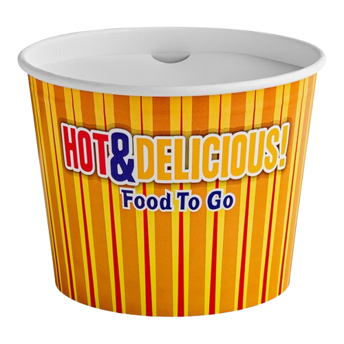 Hot Food Bucket With Lid 85 oz. - 100/Case