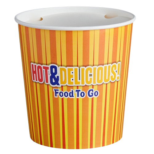 Hot Food Bucket With Lid 130 oz. - 120/Case