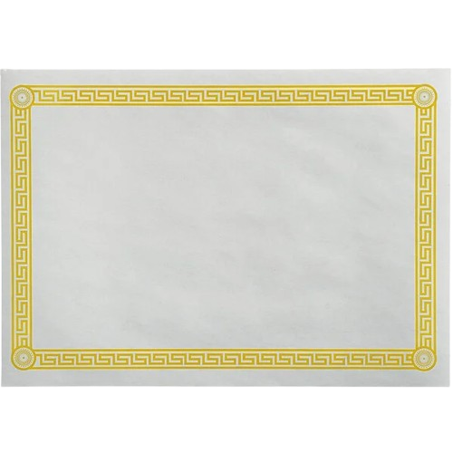 Placemat Paper Greek Key Gold 10" x 14" - 1000/Case