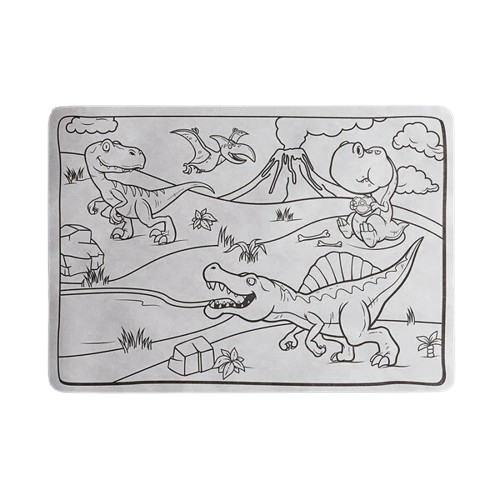 Kids Dinosaur Double Sided Interactive Placemat 10" x 14" - 1000/Case