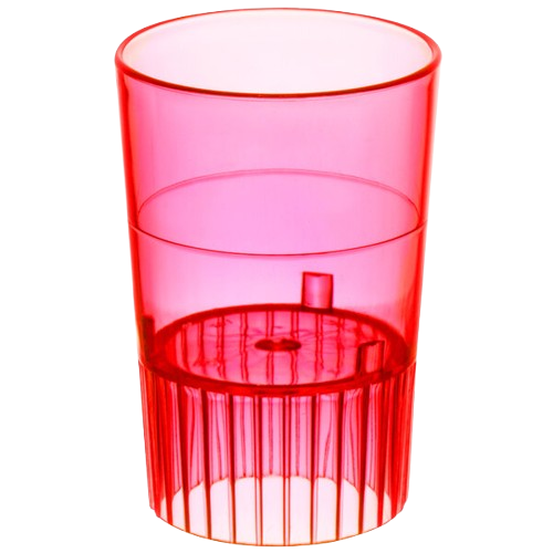 Fineline Plastic Shooter Glass Red 1 oz. 4110-RD - 500/Case