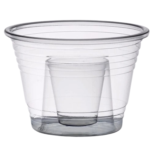 Fineline Quenchers Clear Two Part (1 oz. Inner & 2.75 oz. Outer) Blaster Shot Glass 4112-CL - 500/Case