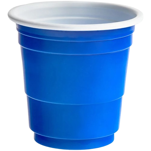 Plastic Shot Cup 2 oz. Blue - 50/Pack