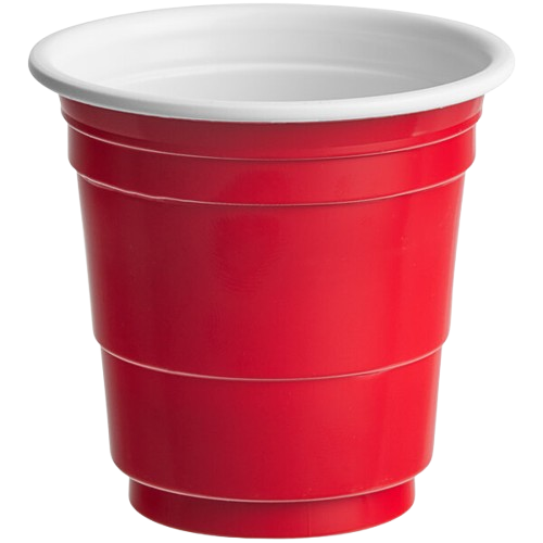 Plastic Shot Cup 2 oz. Red - 50/Pack