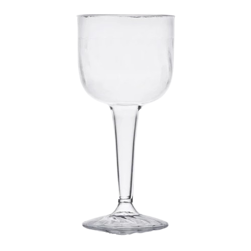 Fineline Clear Plastic 1 Piece 8 oz. Wine Goblet 2209 - 96/Case