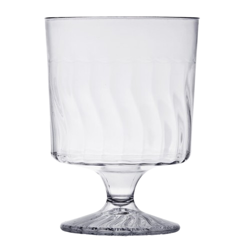 Fineline Flairware 1 Piece Clear Plastic Wine Glass 5.5 oz. 2205 - 240/Case