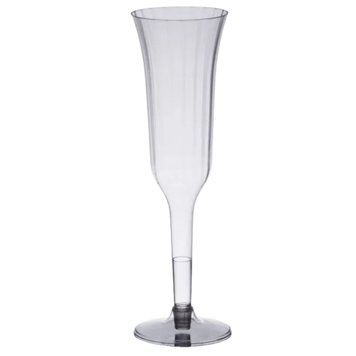 Heavy Weight Clear 2-Piece Plastic Champagne Flute 5 oz. - 120/Case