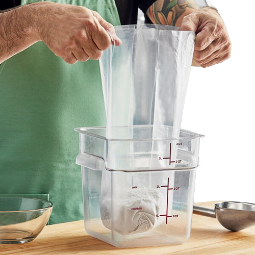 Poly Food Bag Clear 6" x 3" x 15" 2 Mil - 1000/Case