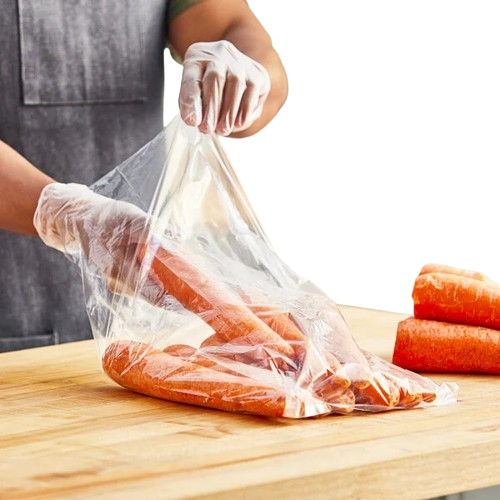 Poly Food Bag Clear 8" x 4" x 18" 1.5 Mil - 1000/Case