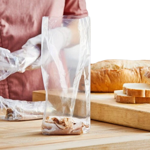 Clear Poly Food Bag 4" x 2" x 12" 2.0 Mil - 1000/Case