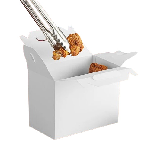 SCT Barn Take-Out Lunch/Chicken Box with Handle White 10 lb. 8-7/8" x 5" x 6-3/4" 2709 - 150/Case