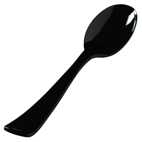 EMI Yoshi Heavy Duty Serving Spoon Black 10" EMI-ESP10B - 100/Case