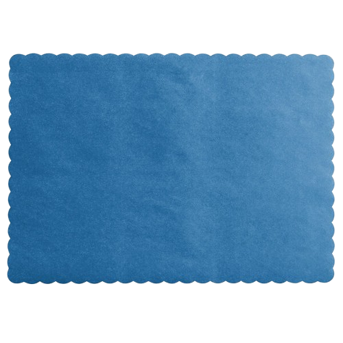 Placemat Paper Scalloped Edge Navy Blue 10" x 14" - 1000/Case