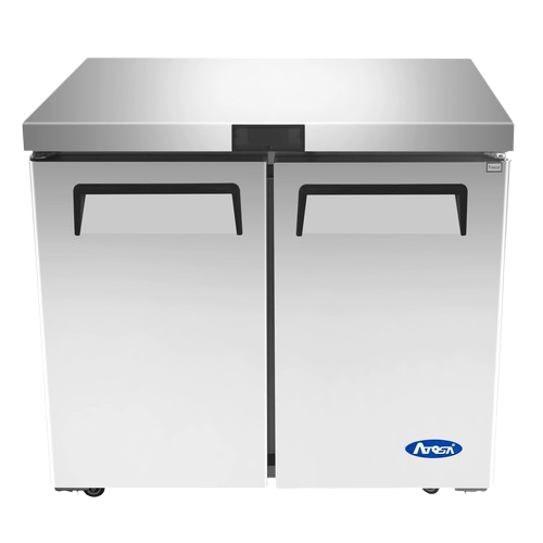 Atosa Two-Section Stainless Steel Undercounter Refrigerator 36" W