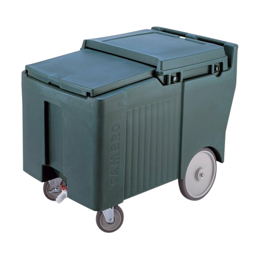 Cambro SlidingLid™ Granite Gray Mobile Ice Bin 175 lb. Capacity ICS175LB191