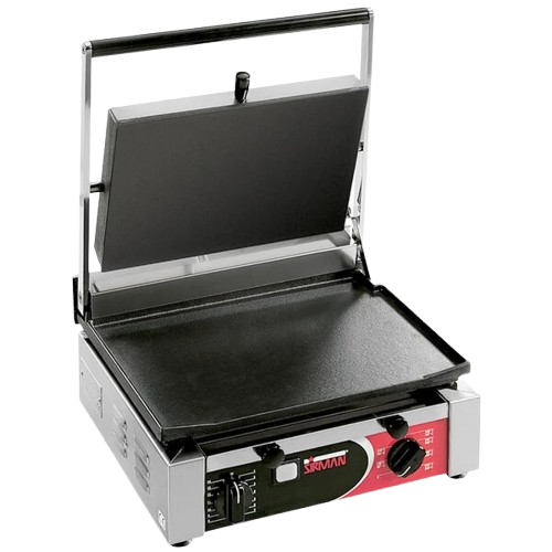 Eurodib Panini Grill Single With Flat Top & Flat Bottom 14-1/2"W x 10"D