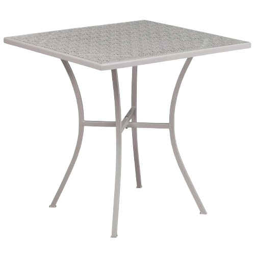 CLEARANCE Flash Furniture Square Patio Table w/ Rain Flower Design Top 28"