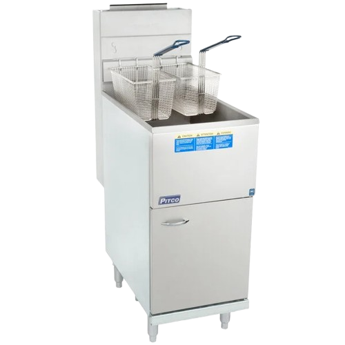 Pitco Gas Fryer Stainless Steel Floor Model 35-40 lb. Oil Capacity Millivolt Control