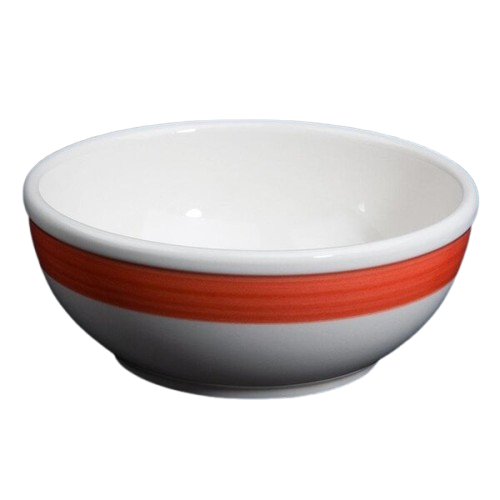 CAC China Rainbow Stoneware Nappie Bowl 15 oz. Red R-18-R - 36/Case