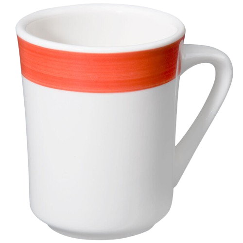 CAC China Rainbow Tierra Mug Red 8-1/2 oz. R-17-R - 36/Case