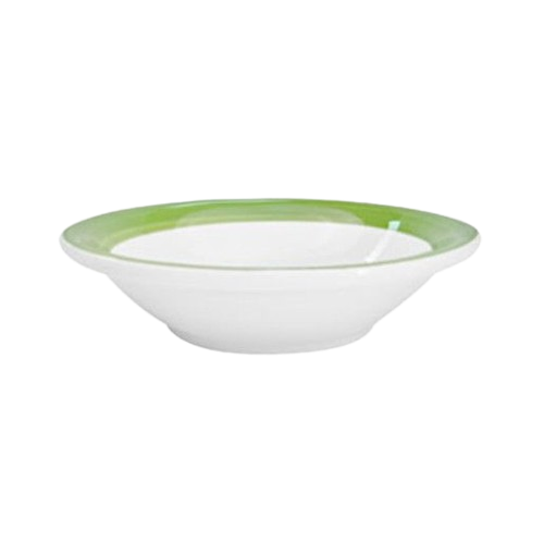 CAC China Rainbow Stoneware Fruit Dish 4-3/4 oz. Green R-11-G - 36/Case