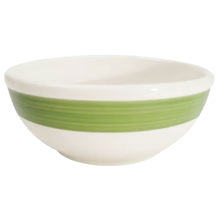 CAC China Rainbow Stoneware Nappie Bowl 15 oz. Green R-18-G - 36/Case