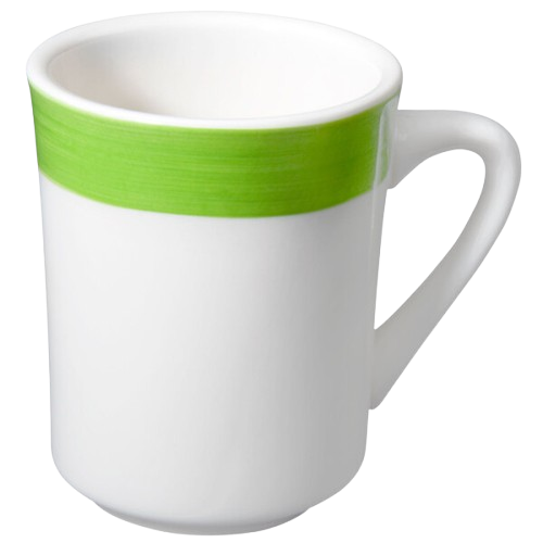 CAC China Rainbow Tierra Mug Green 8-1/2 oz. R-17-G - 36/Case