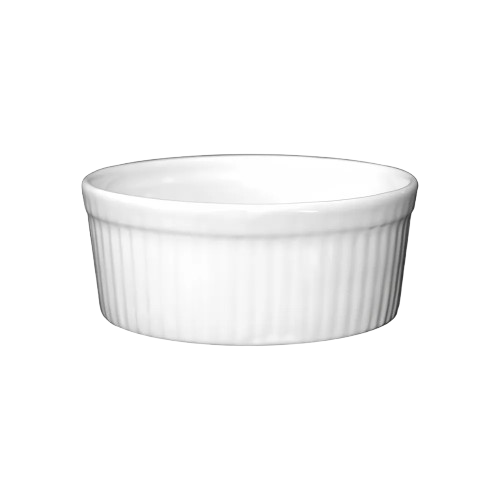 Yanco Fluted Ramekin European White 6 oz. RK-106 - 36/Case