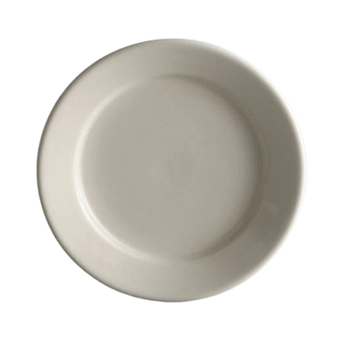 Libbey Ultima Cream White Round Rolled Edge Stoneware Plate 6 1/4" PWC-31 - 36/Case