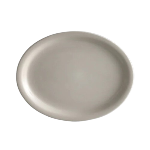 Yanco Ultima Cream White Round Narrow Rim Stoneware Platter 9-3/4" NR-12 - 24/Case