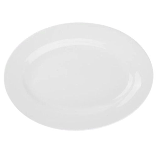 Libbey Ultima Bright White Round Rolled Edge Stoneware Platter 9-3/4" 840-520R-10 - 24/Case