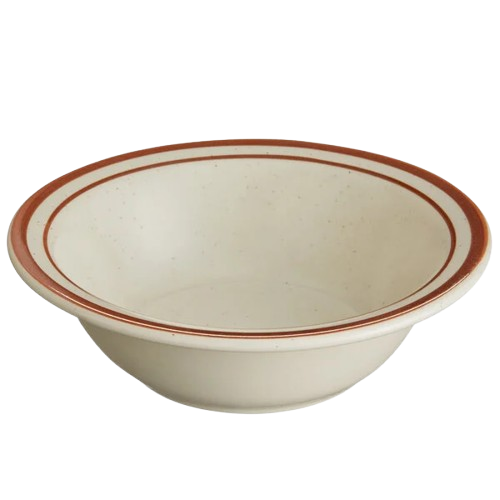 Yanco Ultima Brown Speckled Round Narrow Rim Stoneware Grapefruit Bowl 13 oz. BR-10 - 36/Case