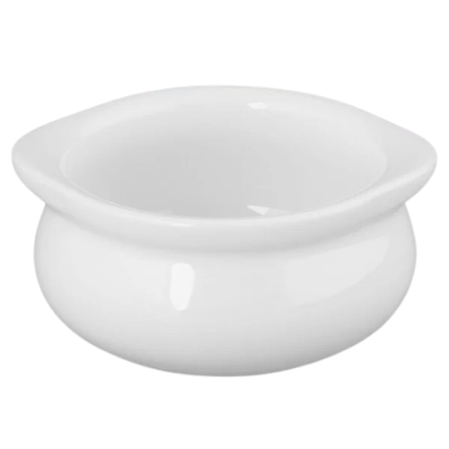 Tuxton DuraTux®© White Onion Soup Crock Ceramic 12 oz. BWS-1203 - 12/Case