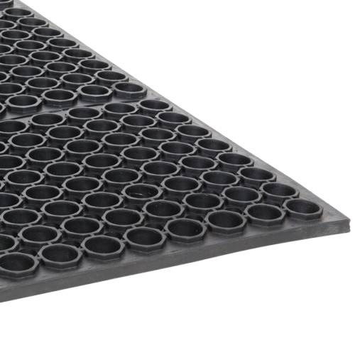 Cactus Mat VIP TopDek Junior Rubber Anti-Fatigue Floor Mat Black 3' x 5' - 7/8" Thick