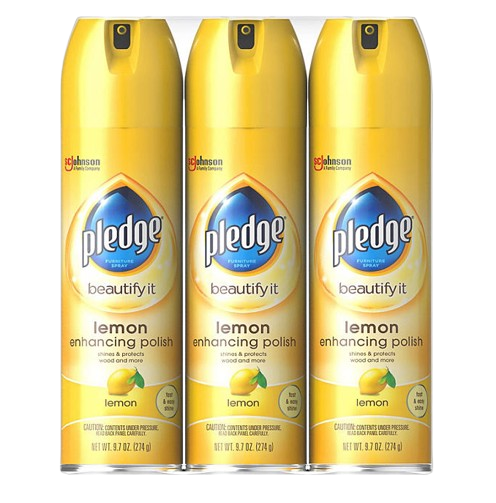 Pledge Enhancing Furniture Polish Spray Lemon 29 oz. - 3/Pack