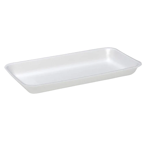 Foam Meat Tray (#15P) White 14-3/4" x 8" x 1-1/18" - 200/Case