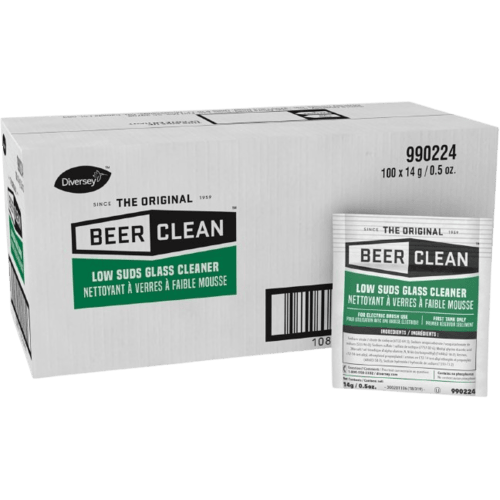 Beer Clean Lo-Suds Glass Cleaner - 100 Packs/Case